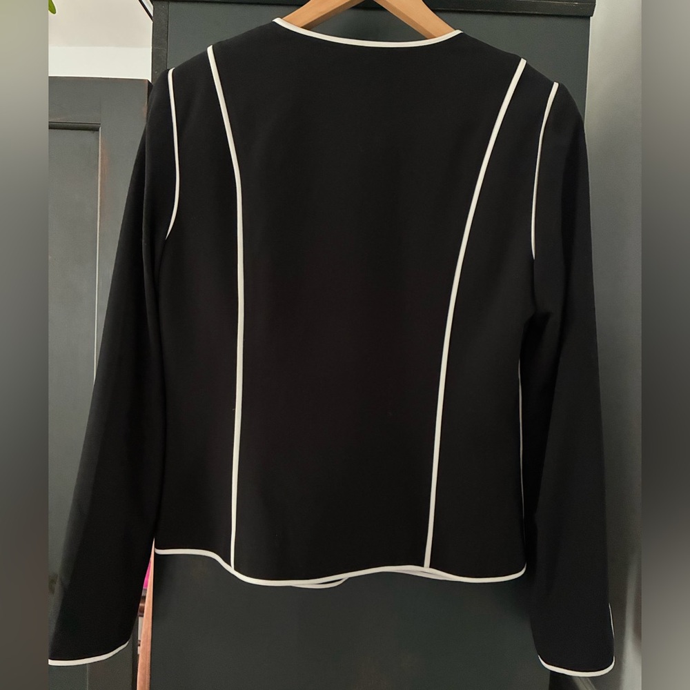 Calvin Klein Black Jacket with White Trim - Picture 4 of 5